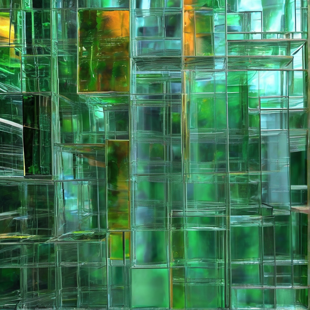 Green Glass Block Wall