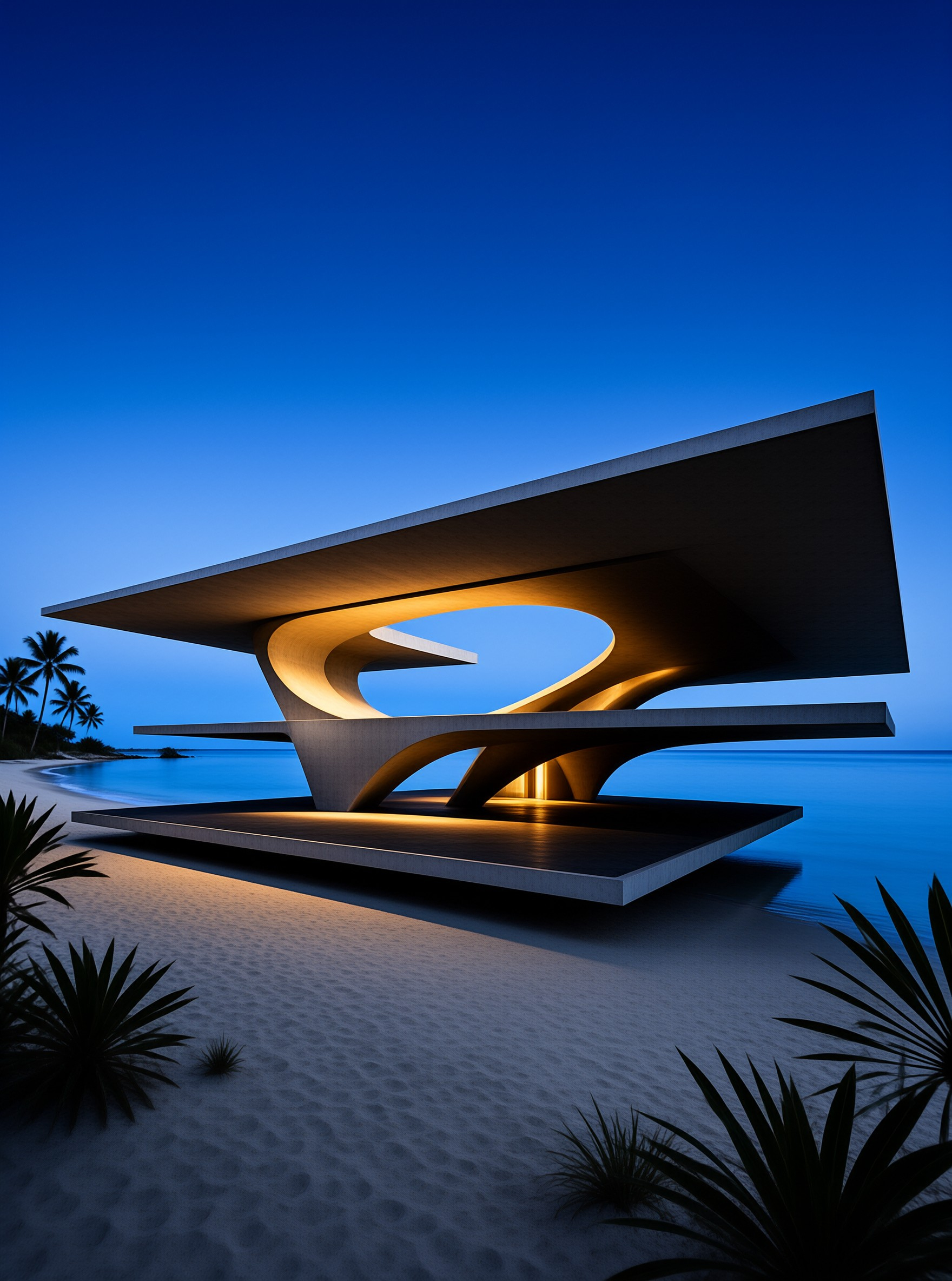 Futuristic Beach Pavilion