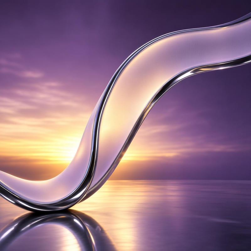 Flowing Ribbon at Sunset