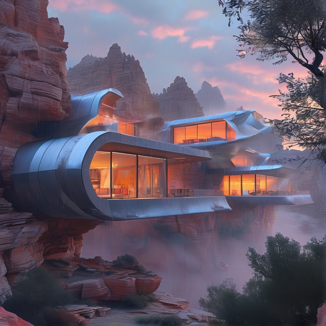 Futuristic Cliff Architecture