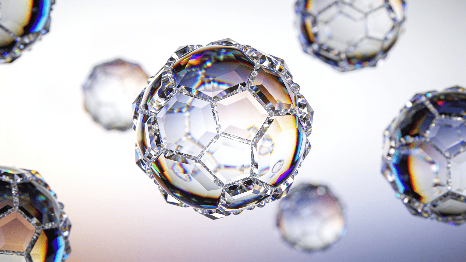 Iridescent, Crystal Floating Orb
