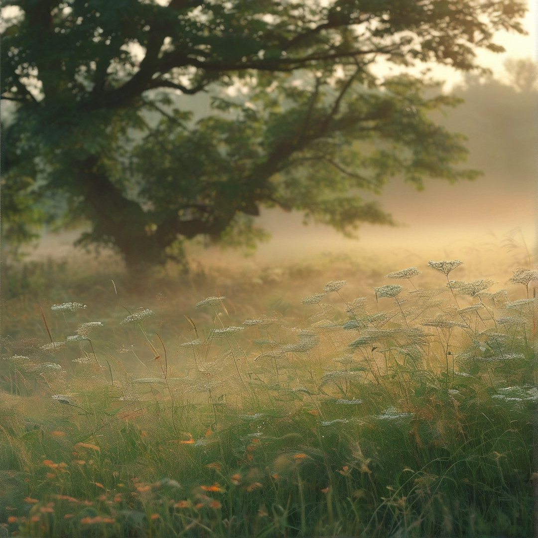 Misty Meadow at Dawn