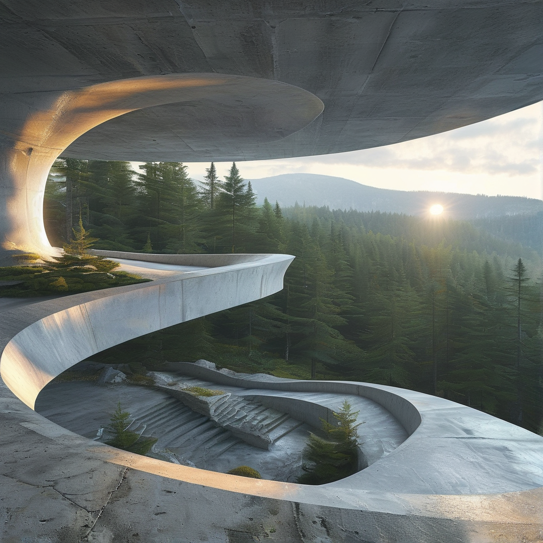 Curved Concrete Structure