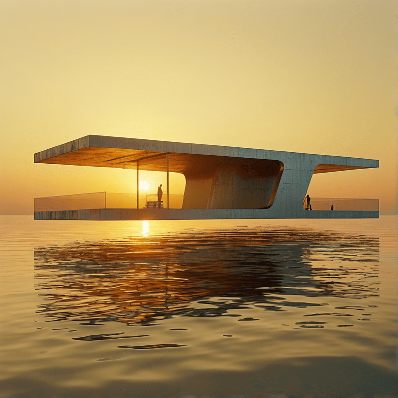 Sunset Pavilion on Water