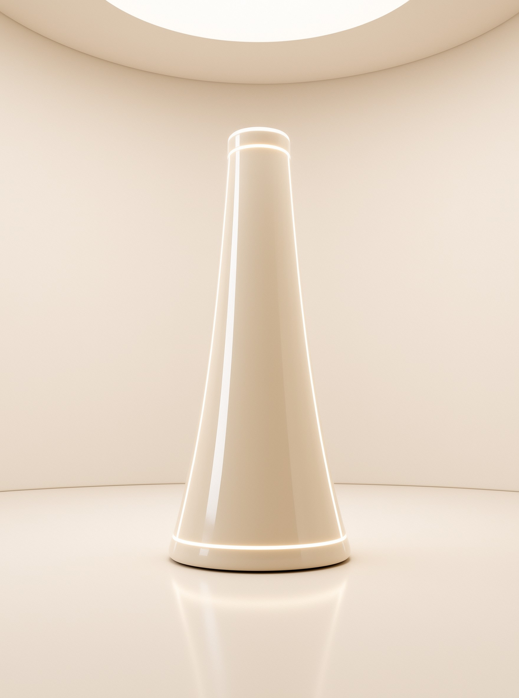 Minimalist White Cone