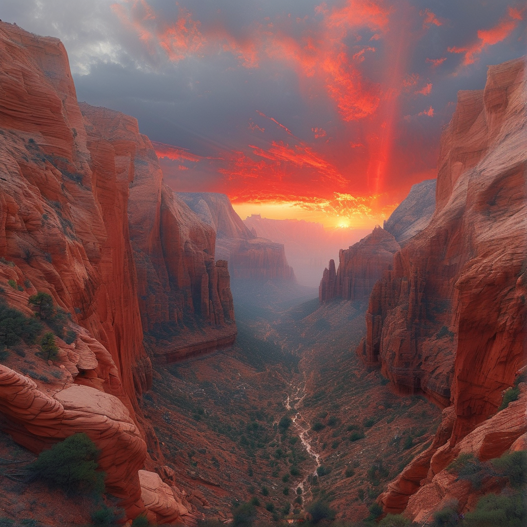 Fiery Canyon Sunset