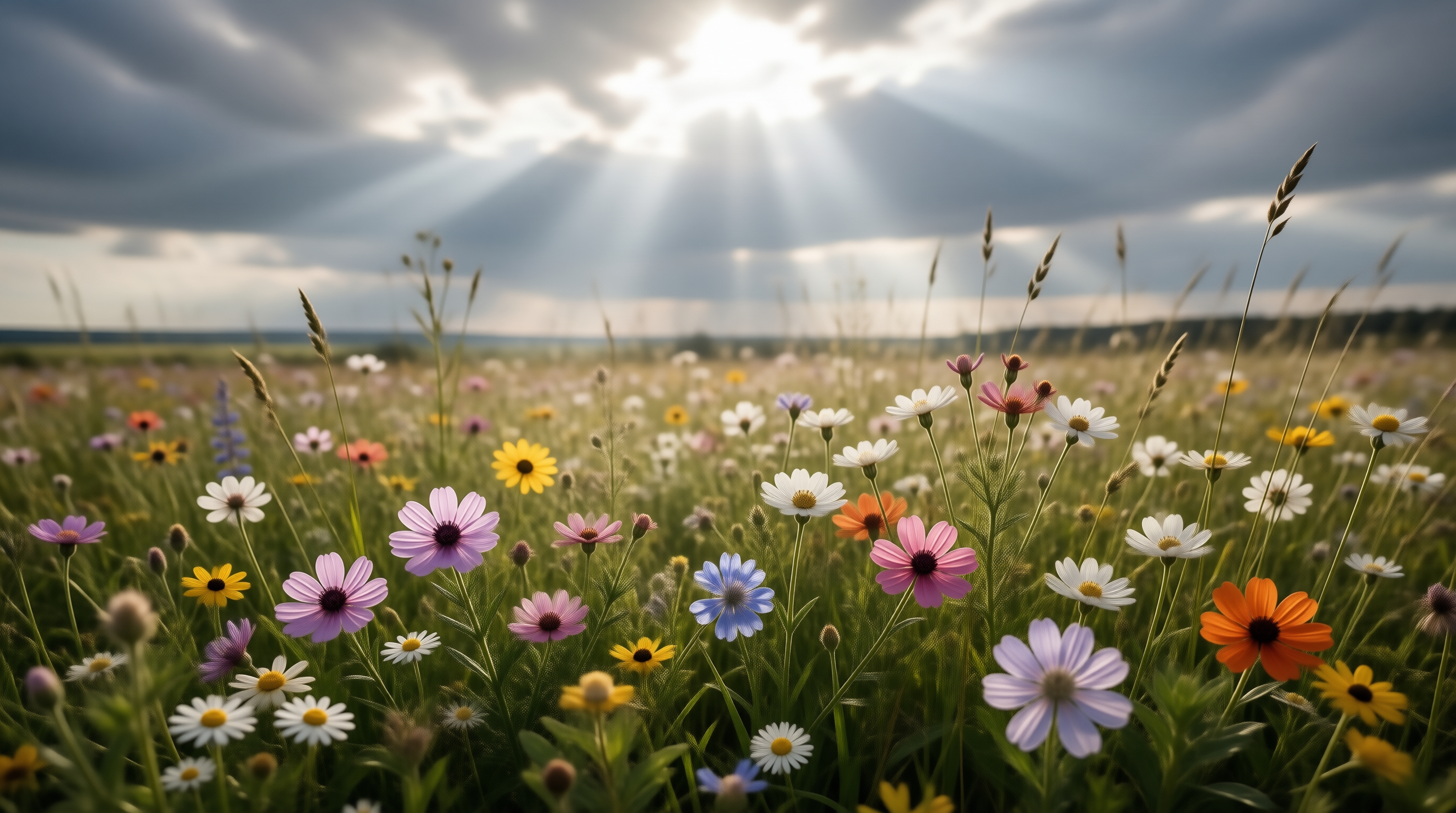 Sunny Meadow Wildflowers