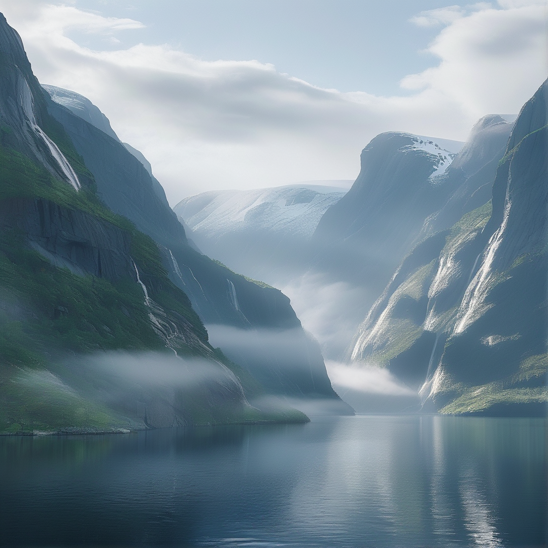 Misty Fjord Landscape