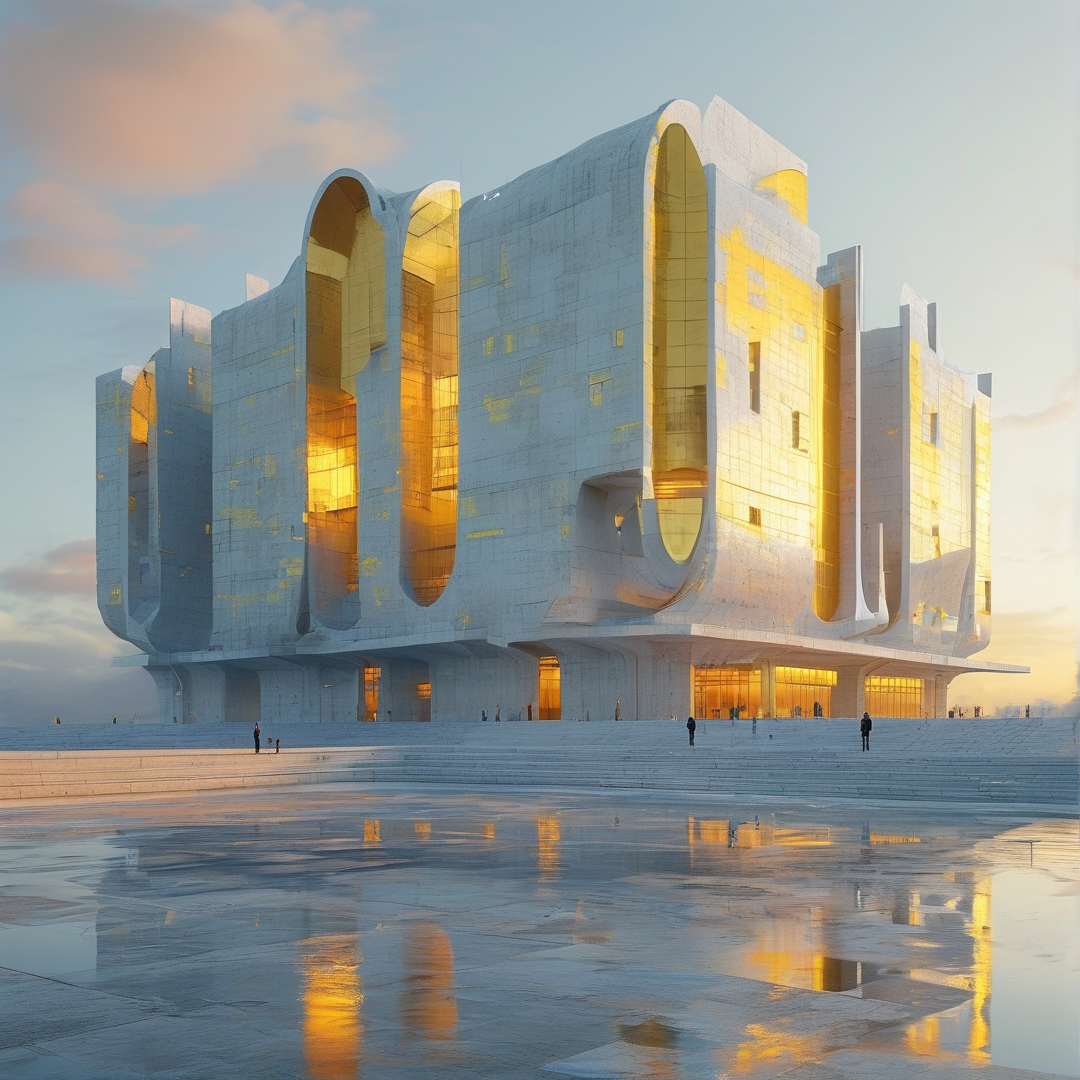 Futuristic White Architecture