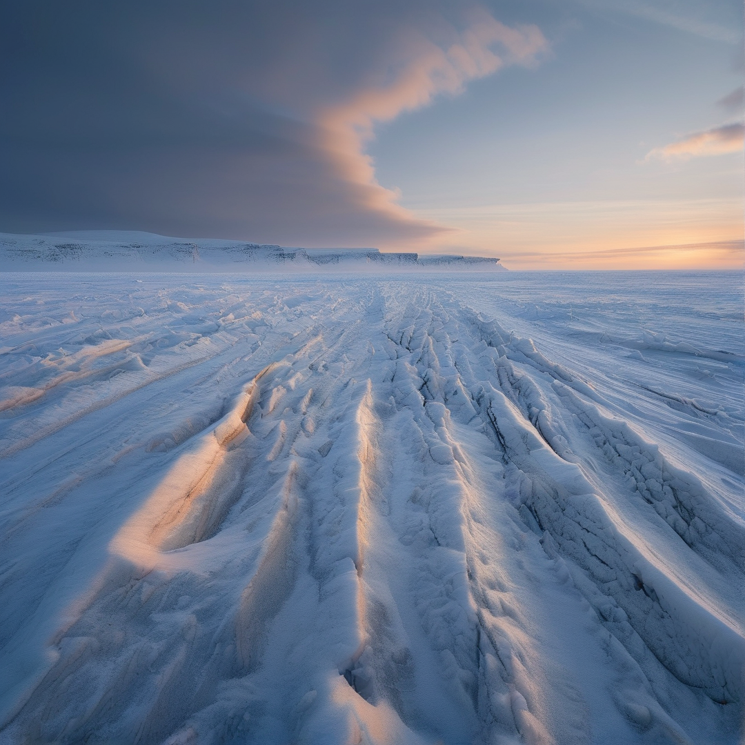 Arctic Ice Field Sunrise