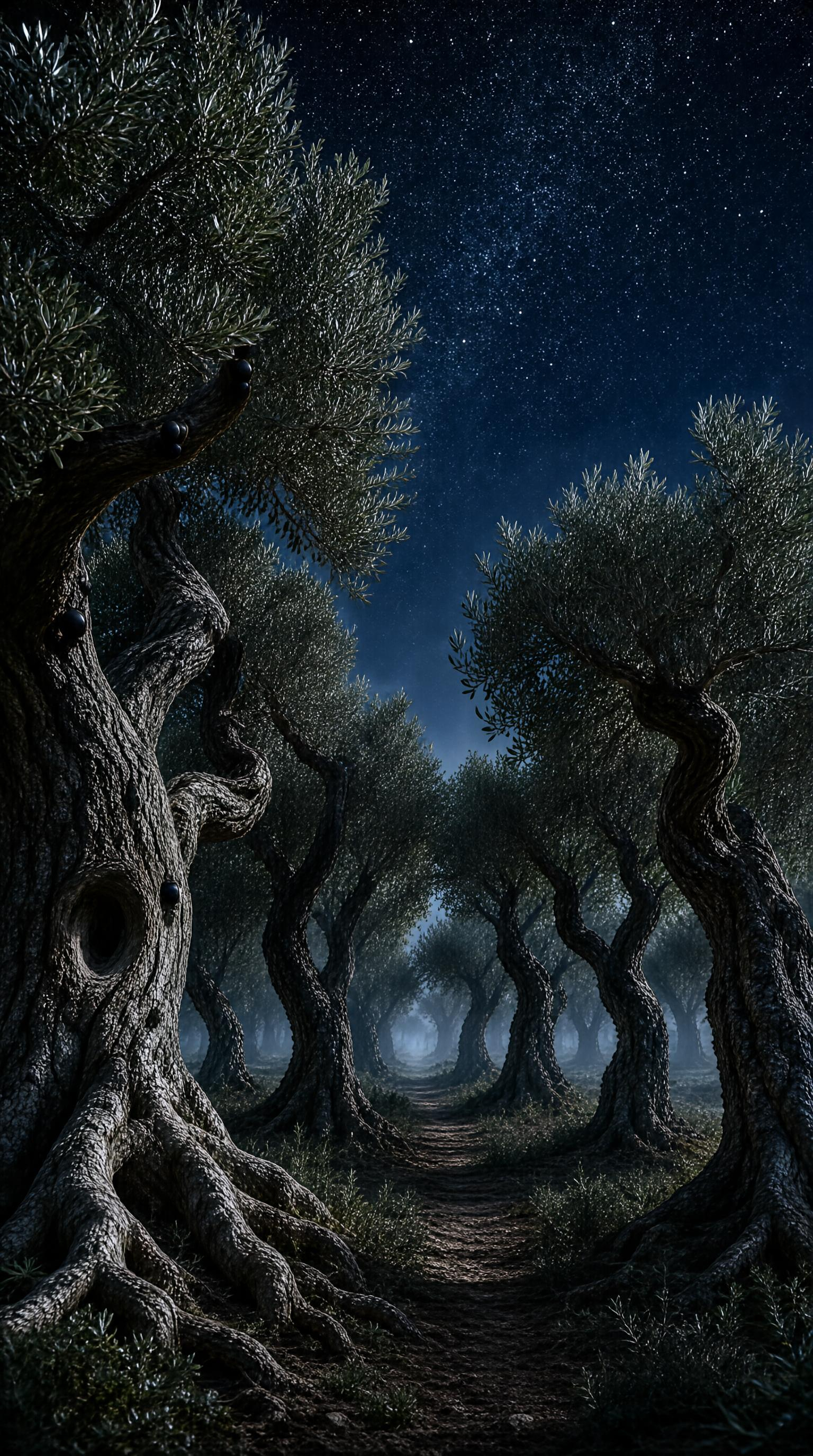 Starry Night Olive Grove