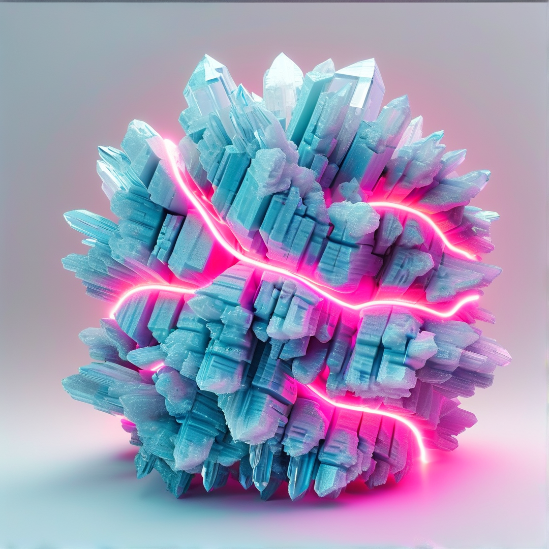 Neon Crystal Energy Sphere