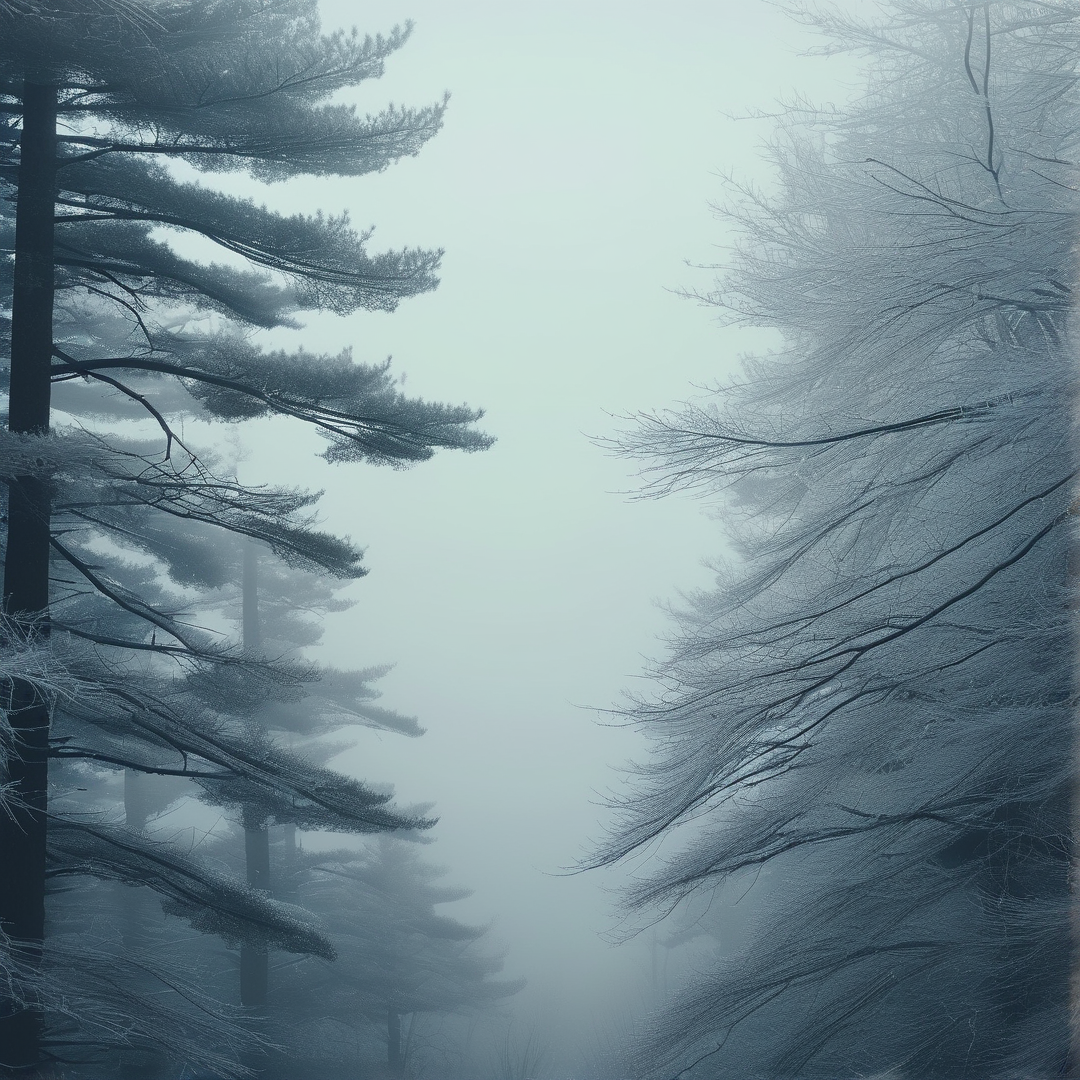 Misty Winter Forest