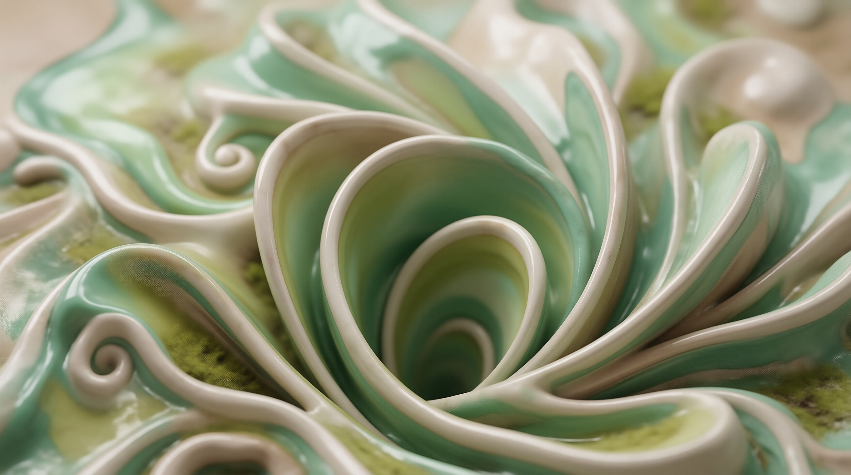 Glossy Swirling Ceramic