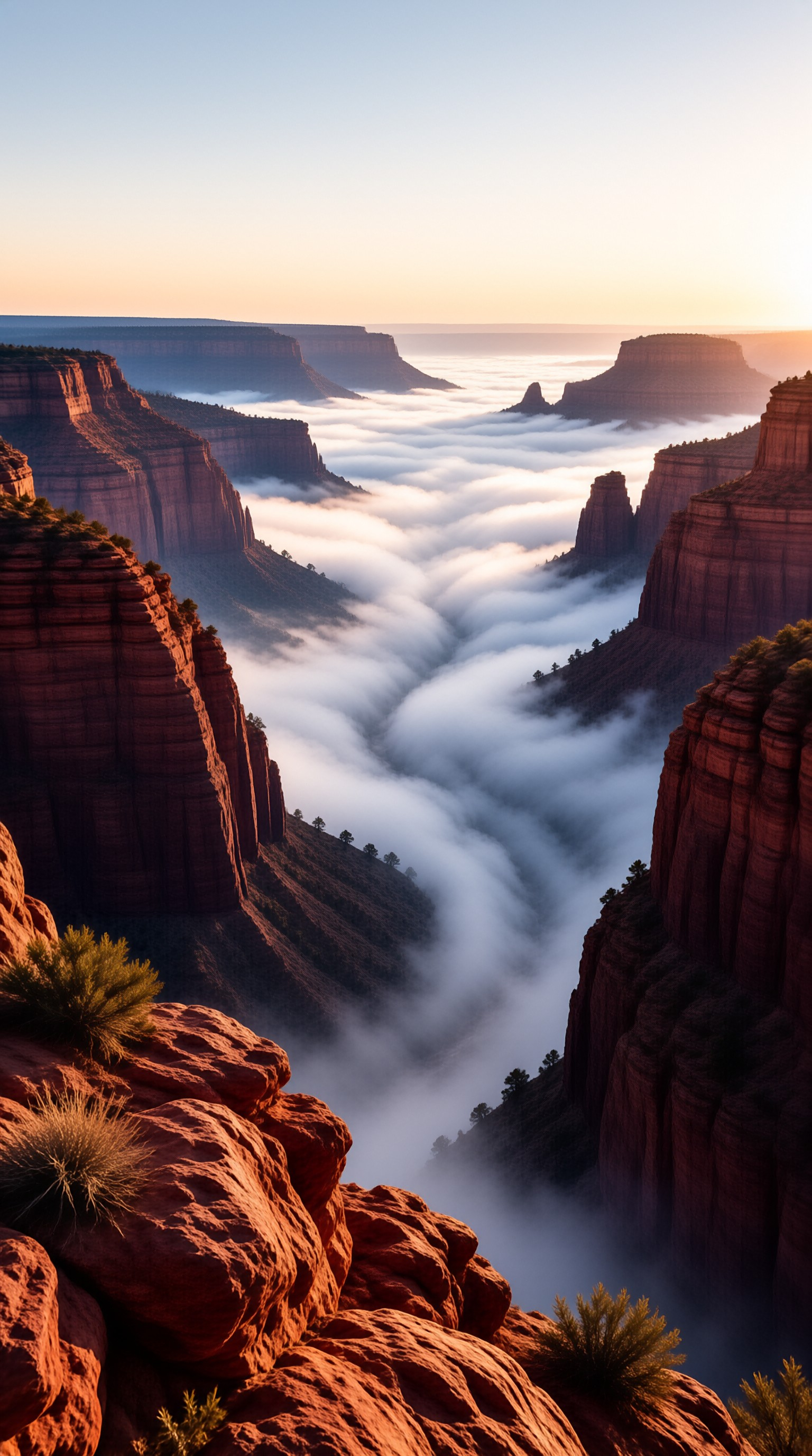 Sea of Clouds in Canyon