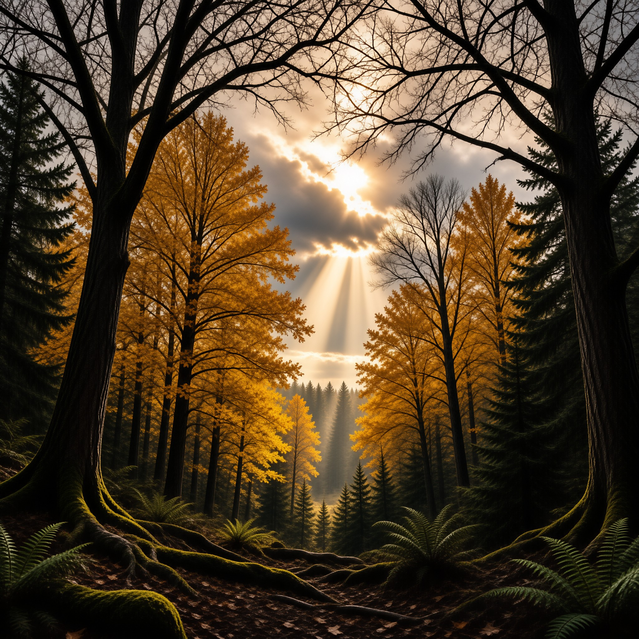 Golden Forest Sunburst
