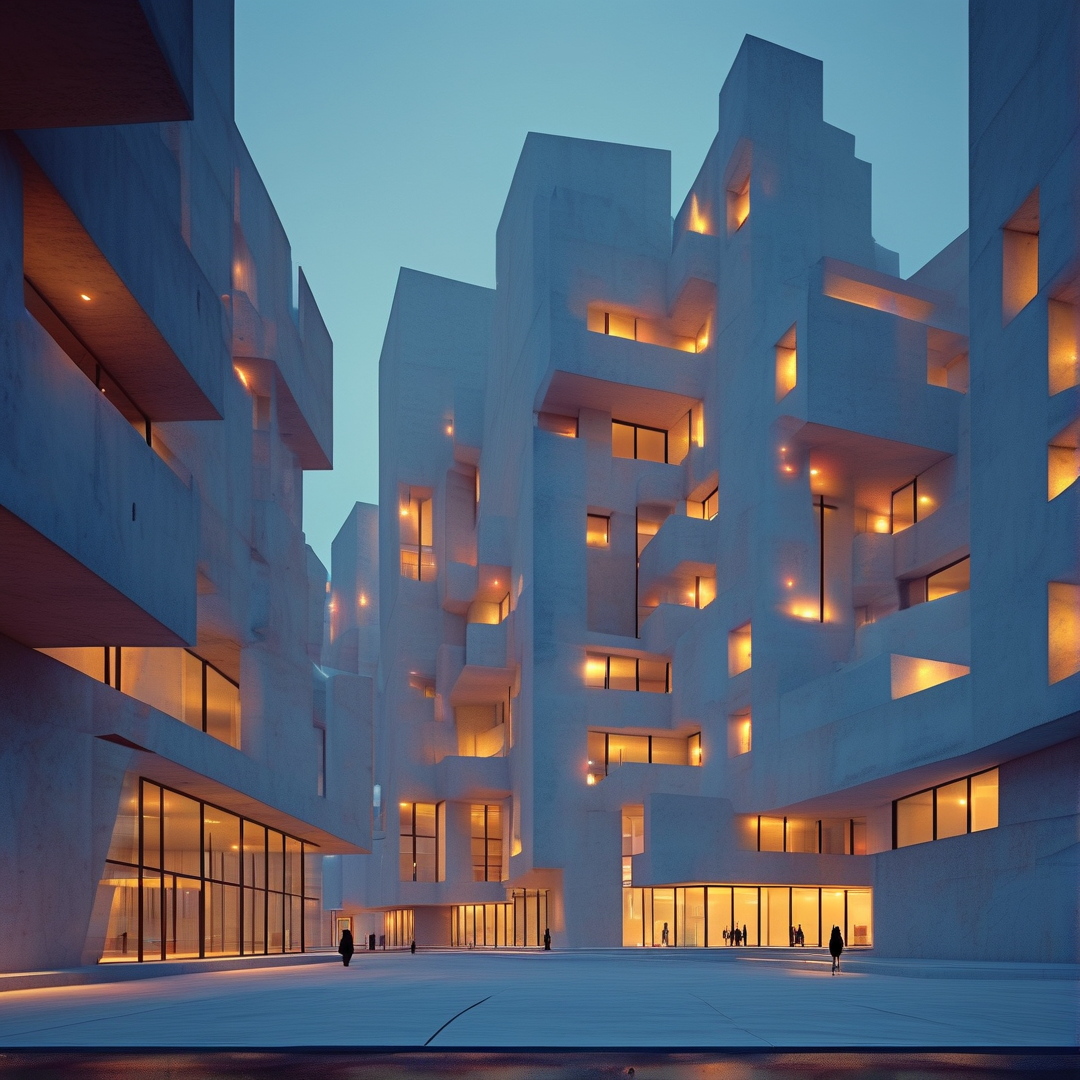 Futuristic White Building