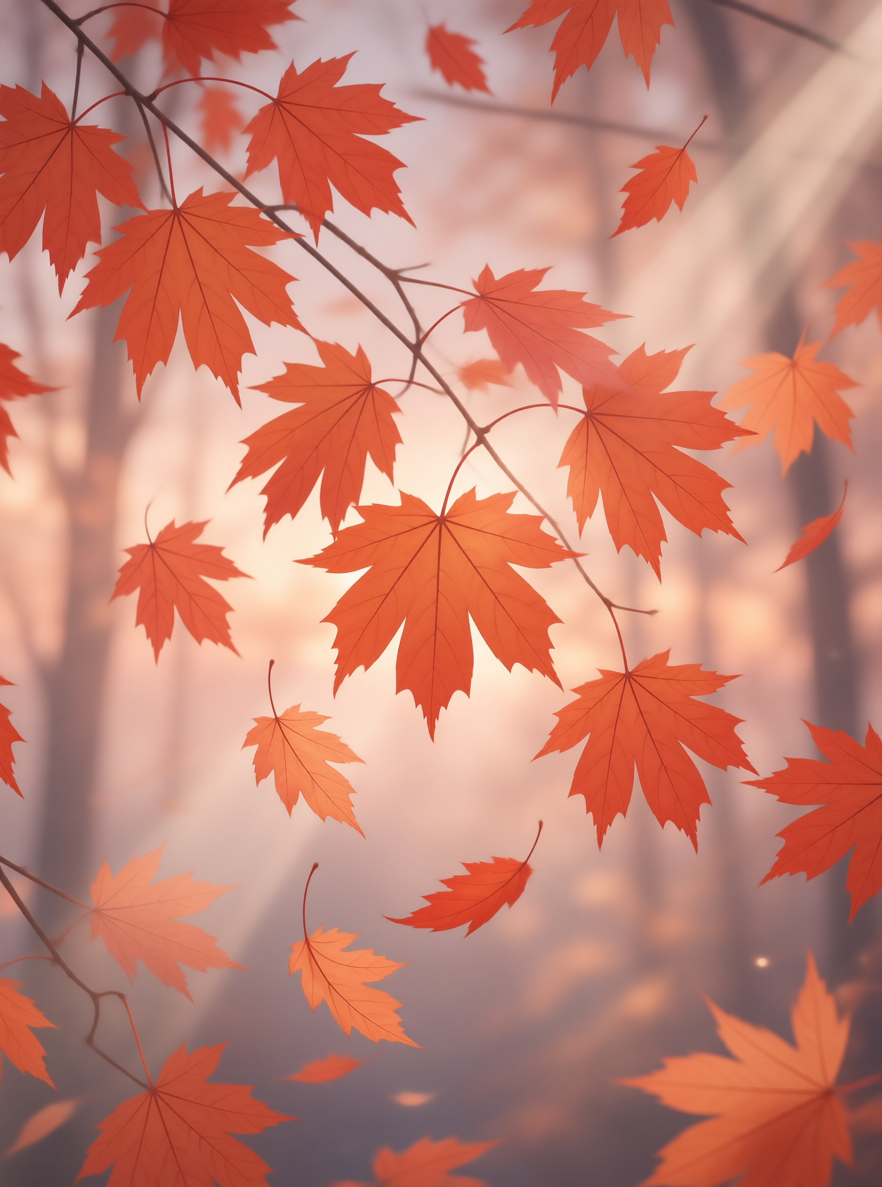 Vibrant Autumn Maple Leaves