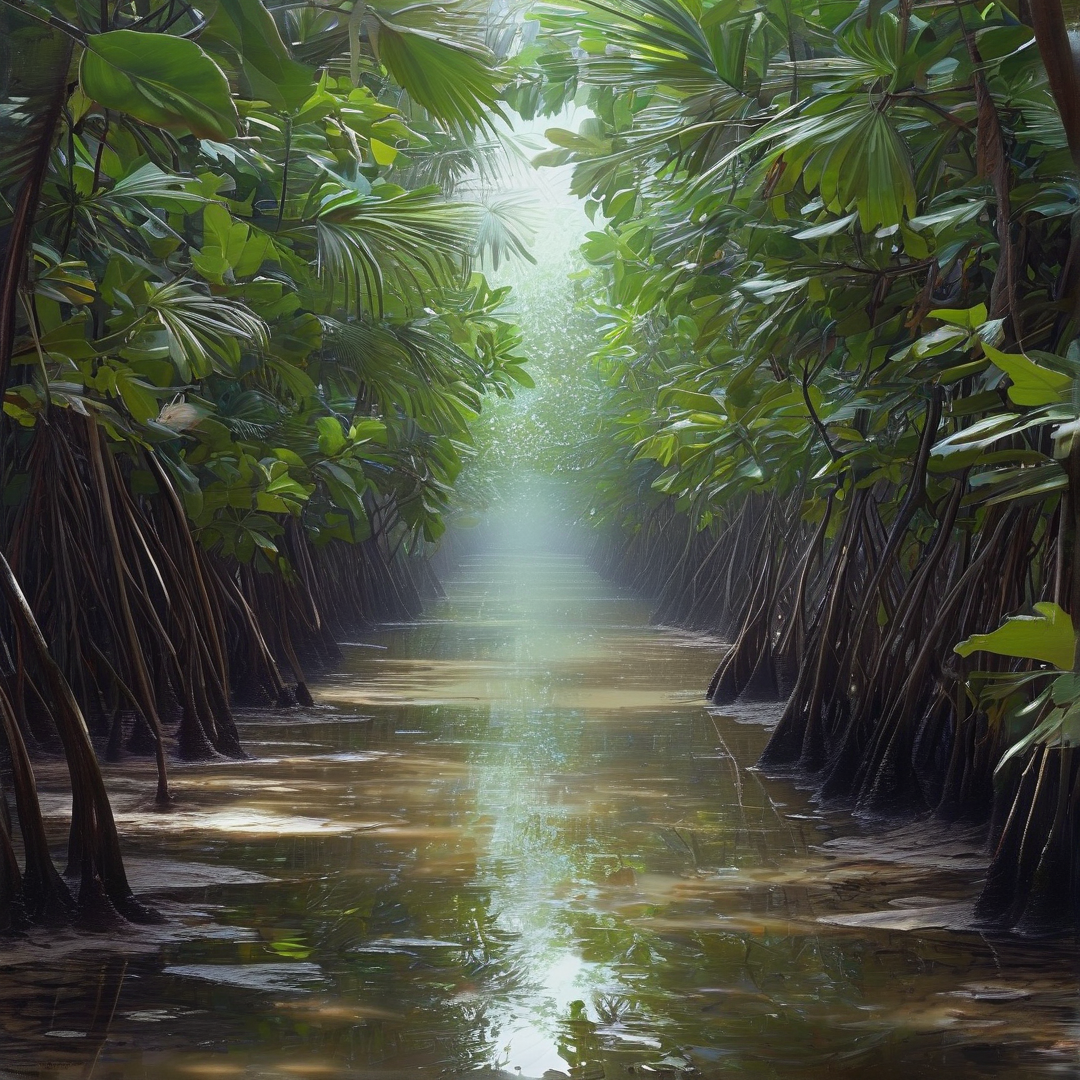 Mangrove Jungle Channel Landscape