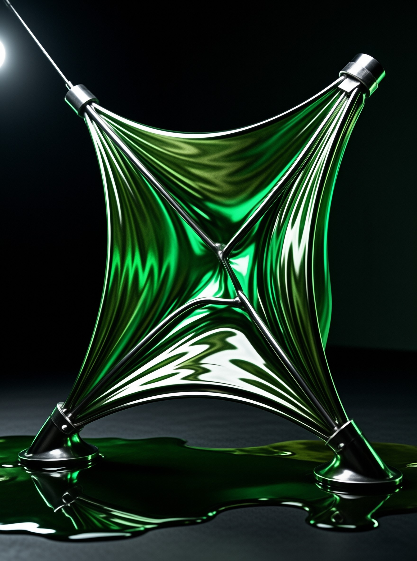 Glossy Green Sculpture