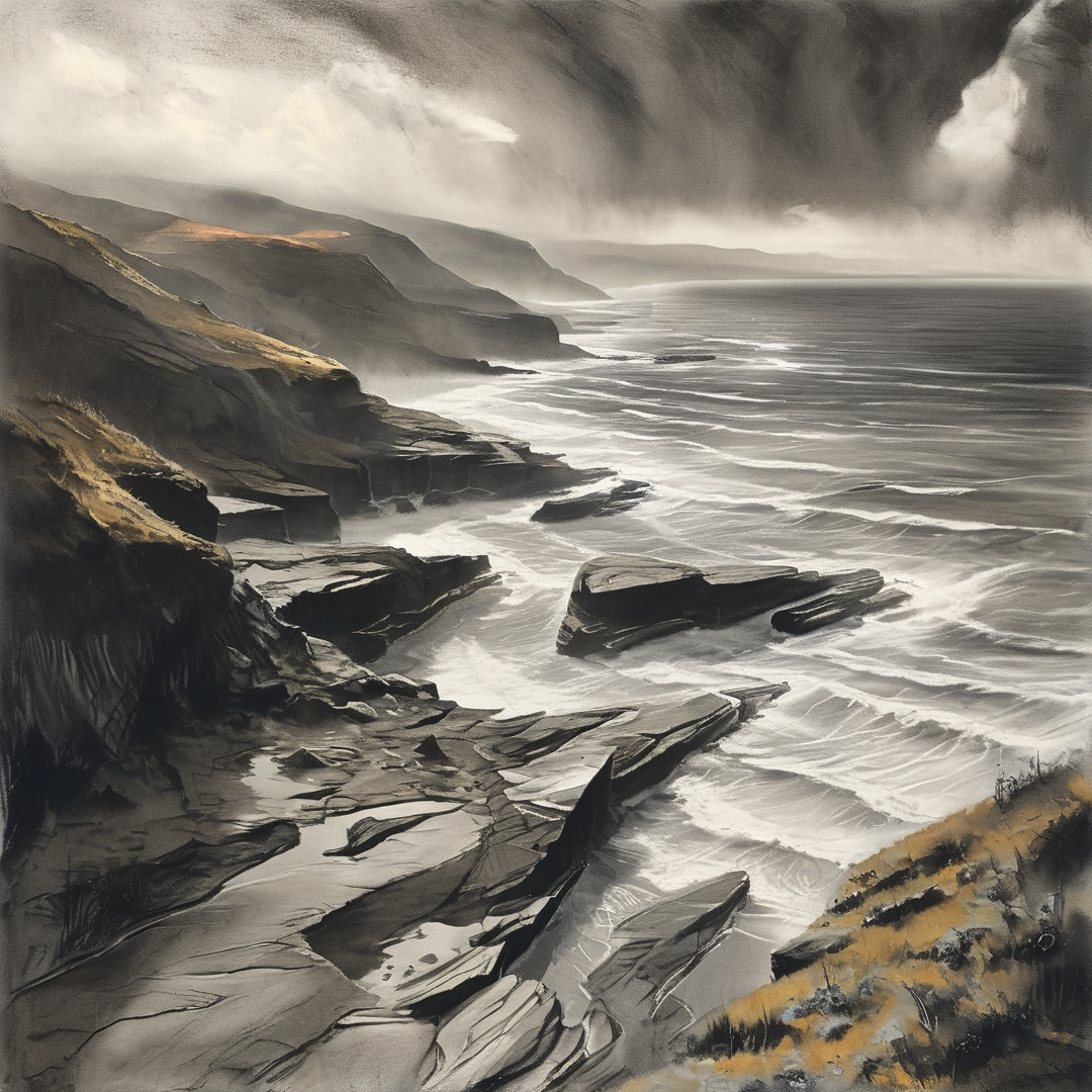 Moody Coastal Landscape