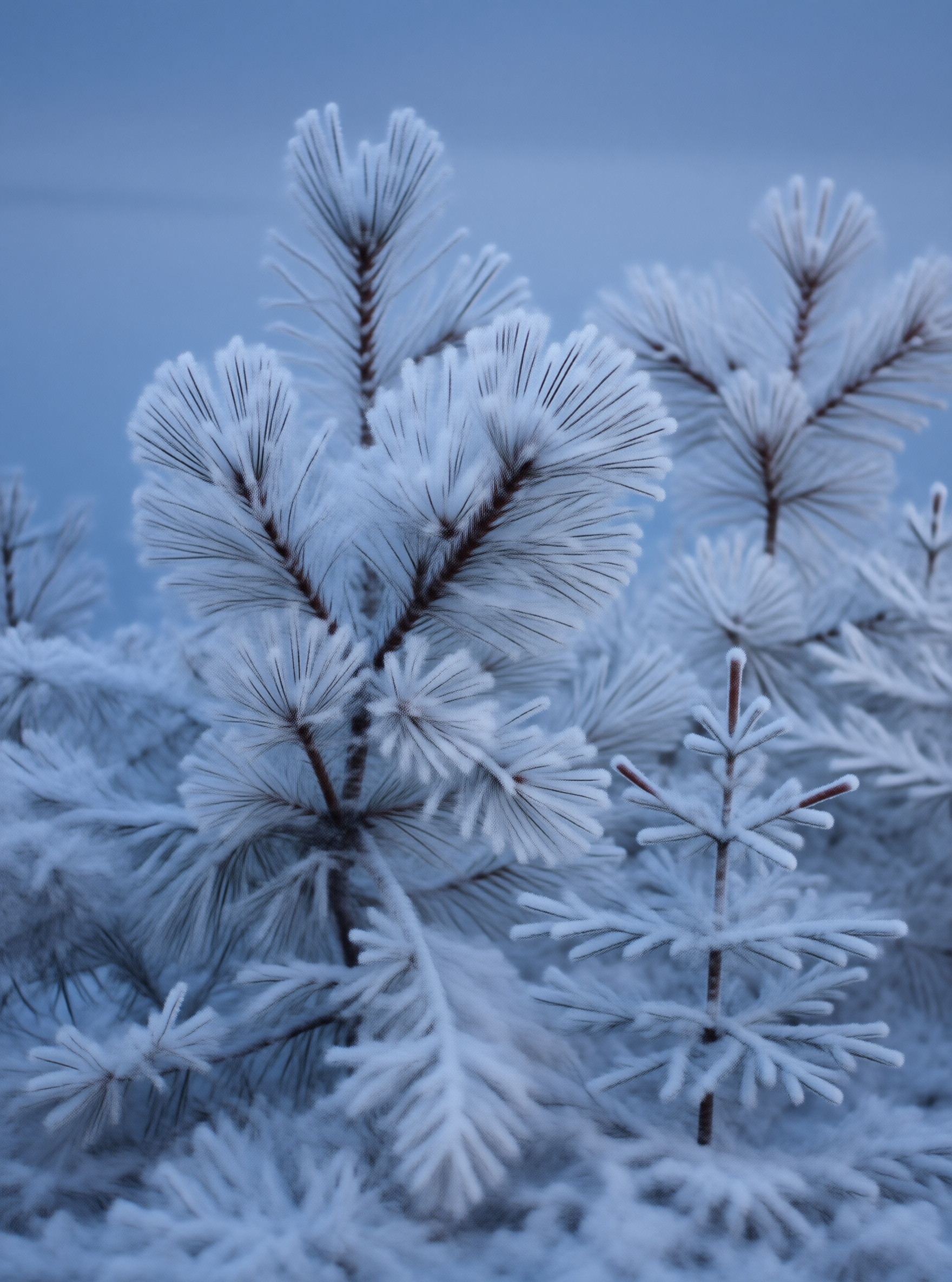 Frosted Pine Branches