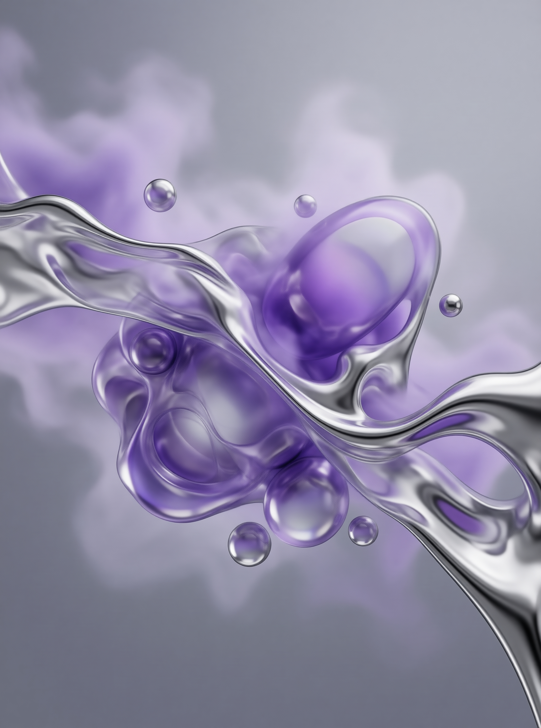 Silver and Purple Fluid Motion