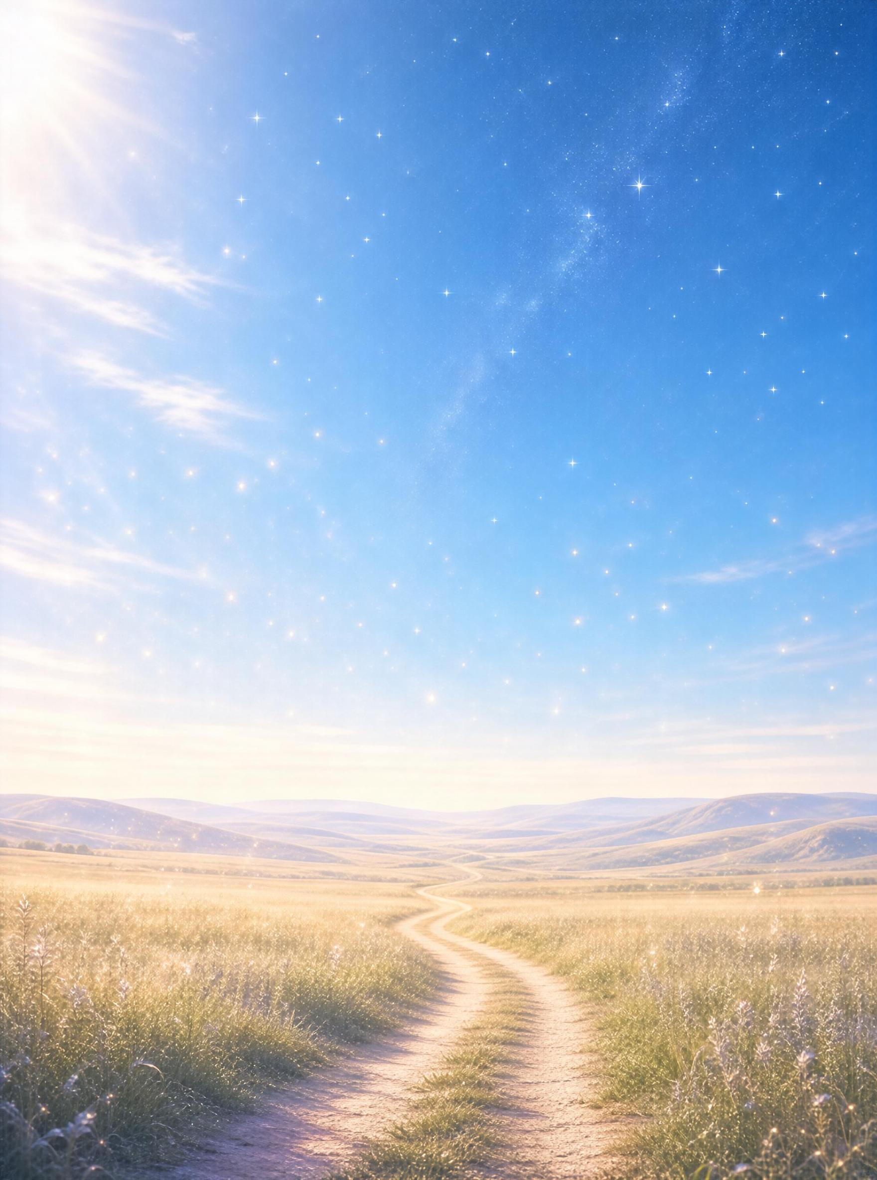 Path Under Starry Sky