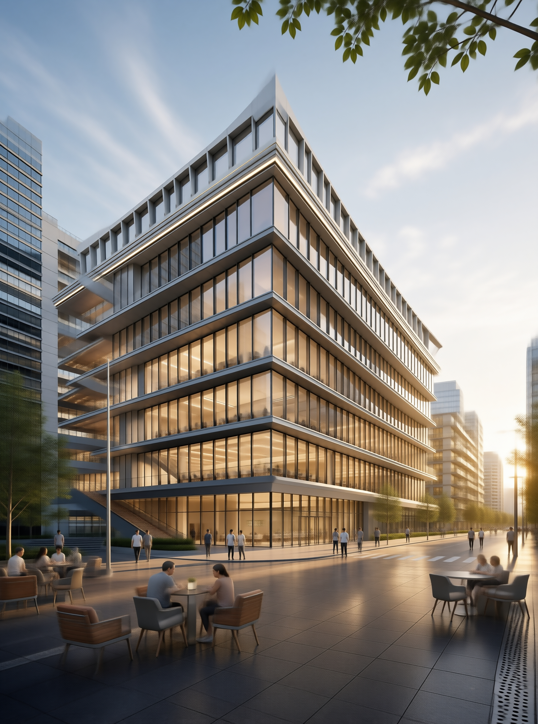 Modern Glass Office Building
