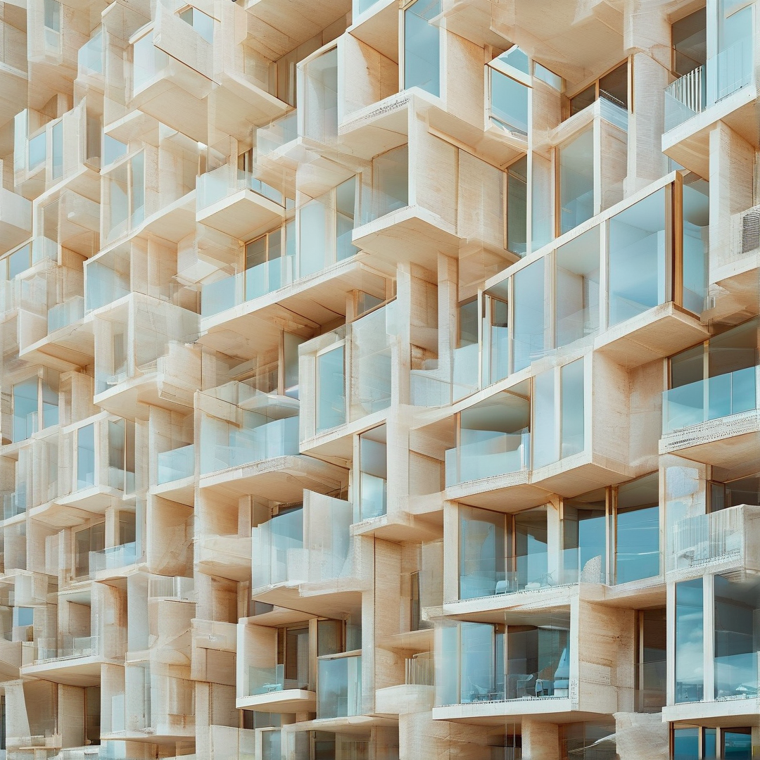Modern Glass Apartment Building