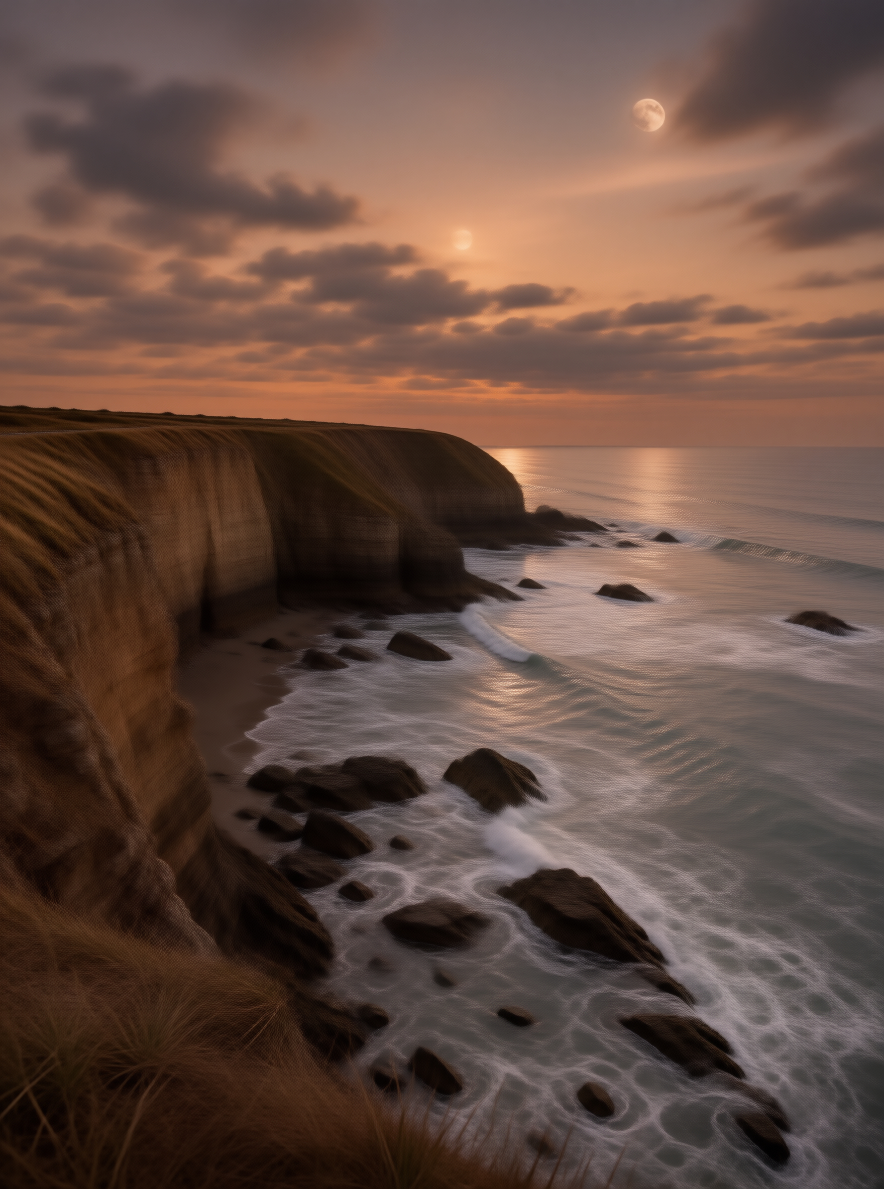 Cliff Coast at Sunset