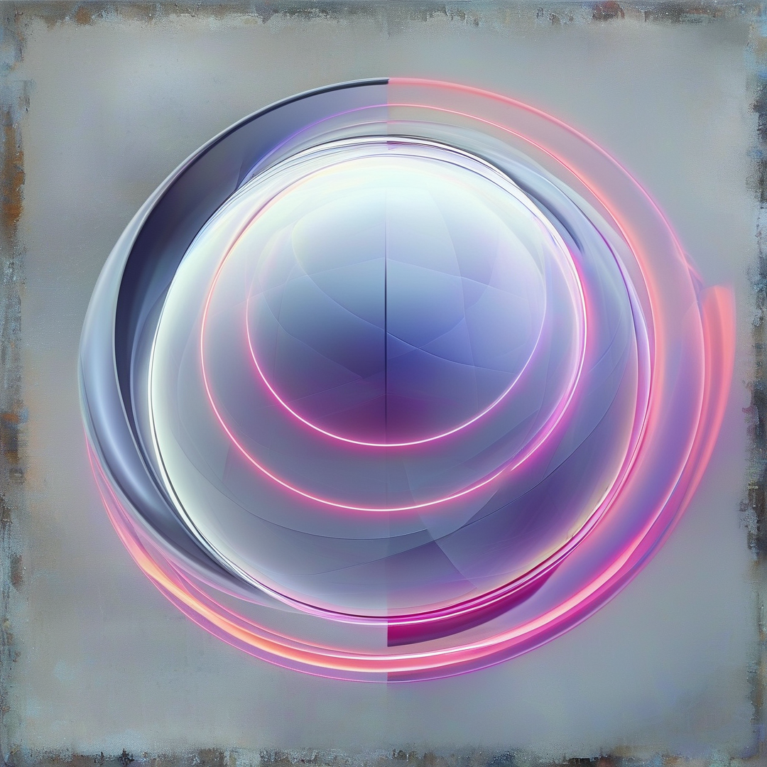 Abstract Neon Sphere