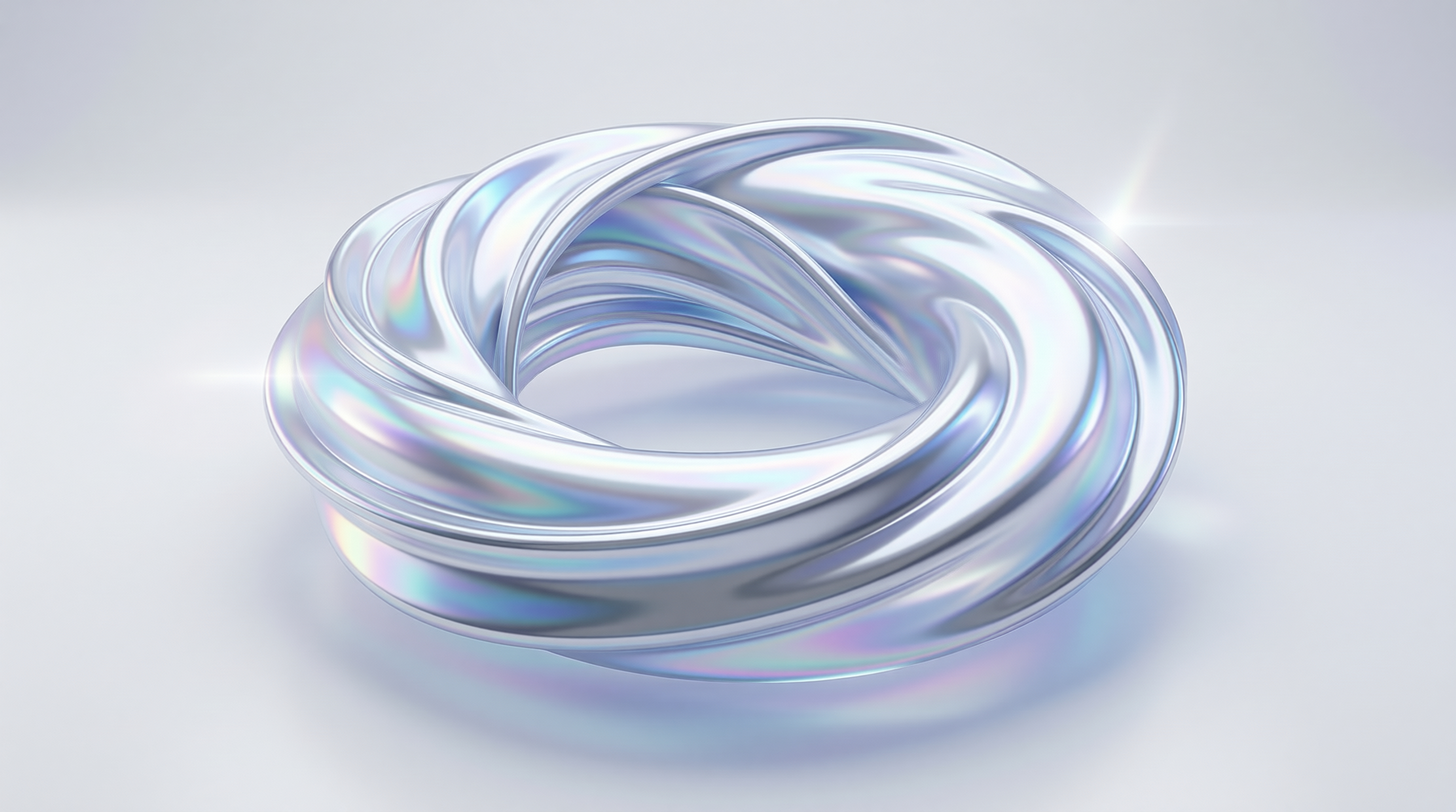 Shiny Twisted Iridescent Ring