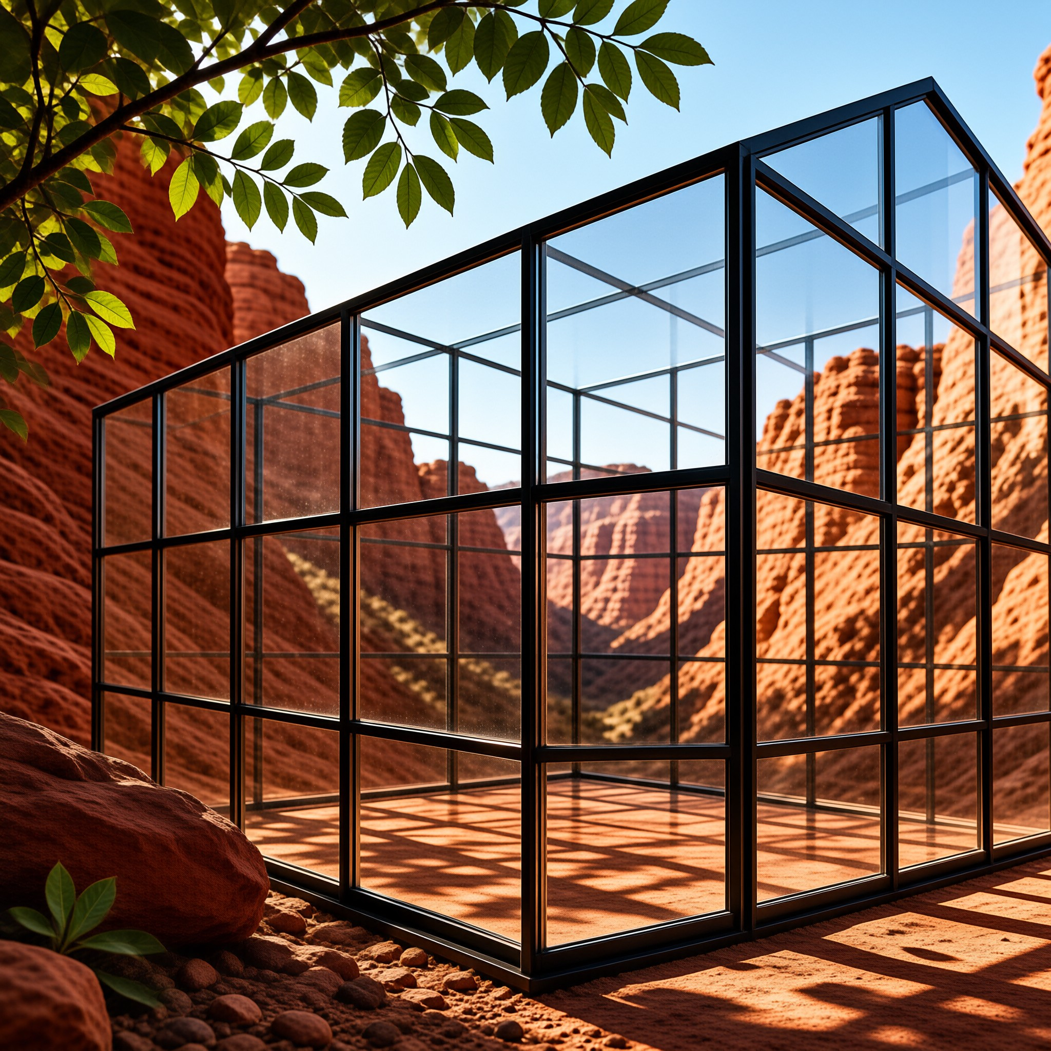 Glass Pavilion in Red Canyon