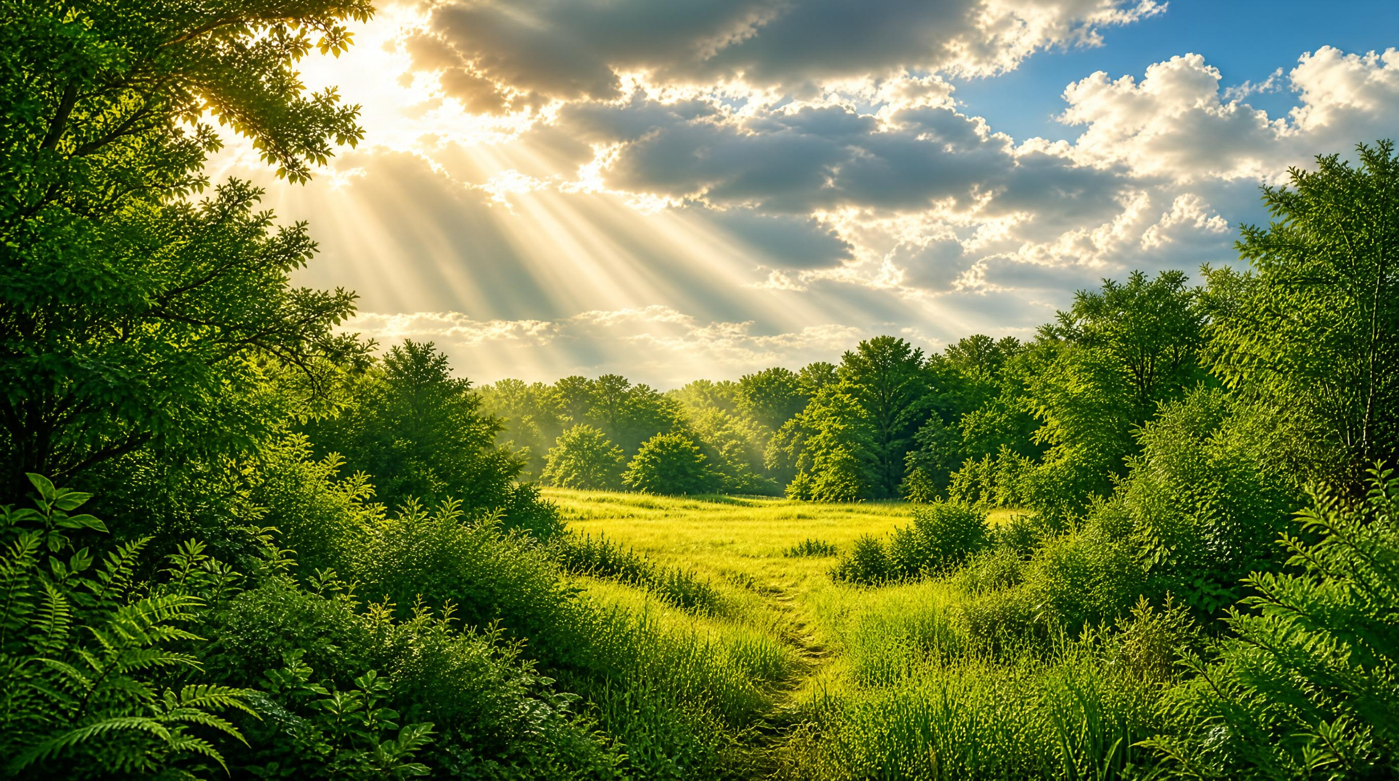 Sunlit Forest Clearing