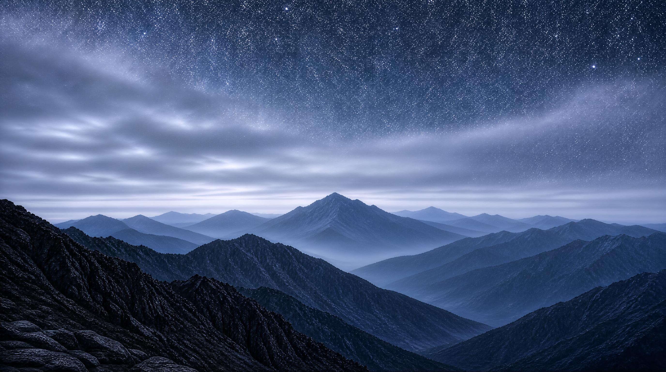 Night Mountain Landscape