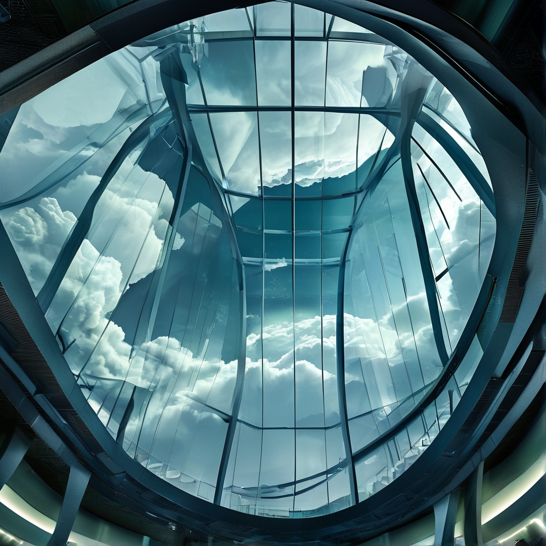 Modern Glass Skylight View