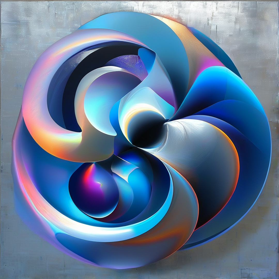 Iridescent Digital Swirl