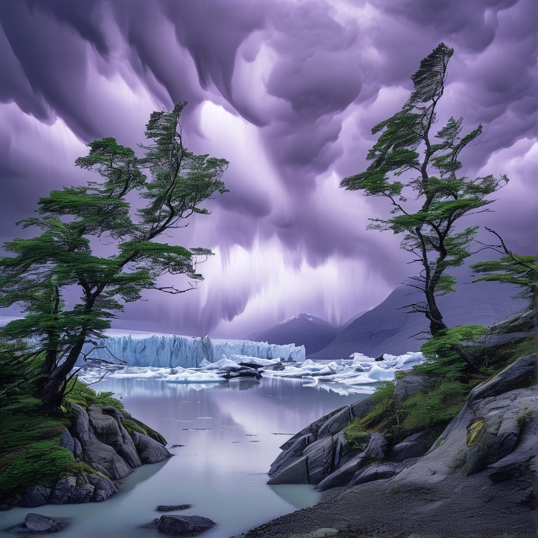 Dramatic Purple Landscape