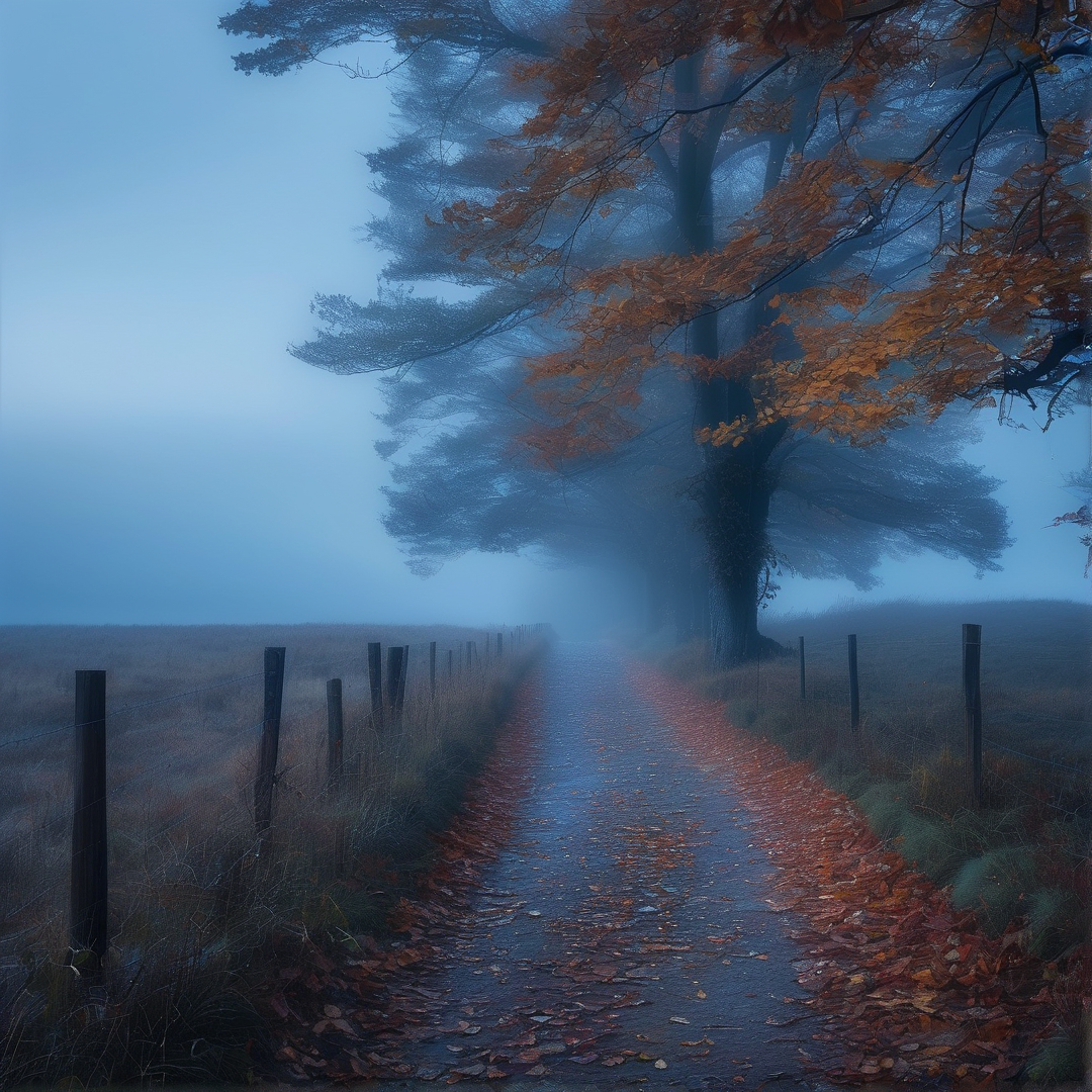 Misty Autumn Path