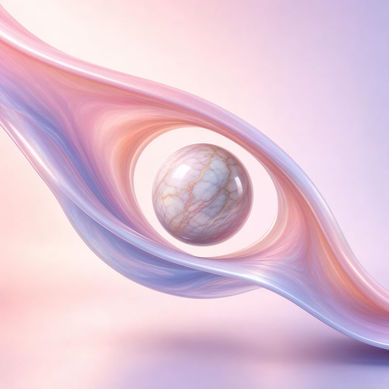 Pastel Fluid Marble Sphere