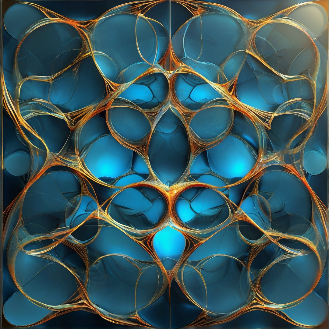 Blue Organic Cellular Pattern