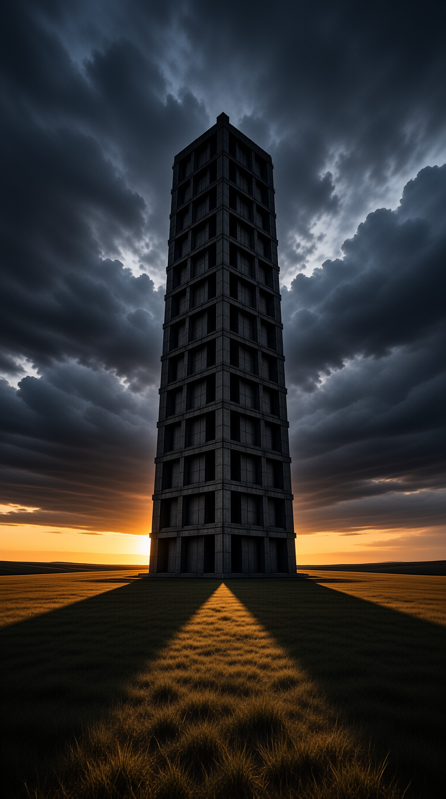 Isolated Tower at Dusk