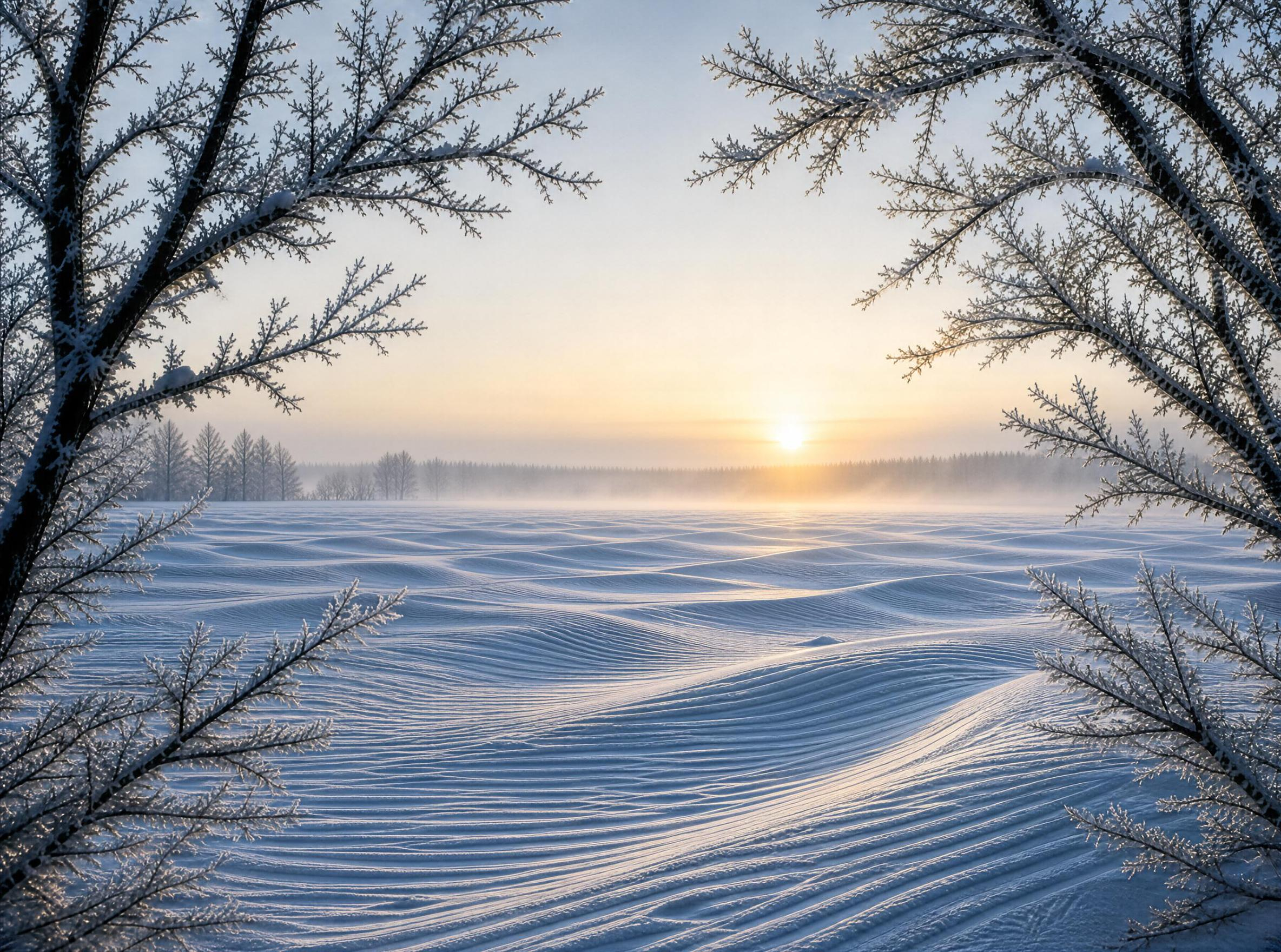 Winter Sunrise Landscape