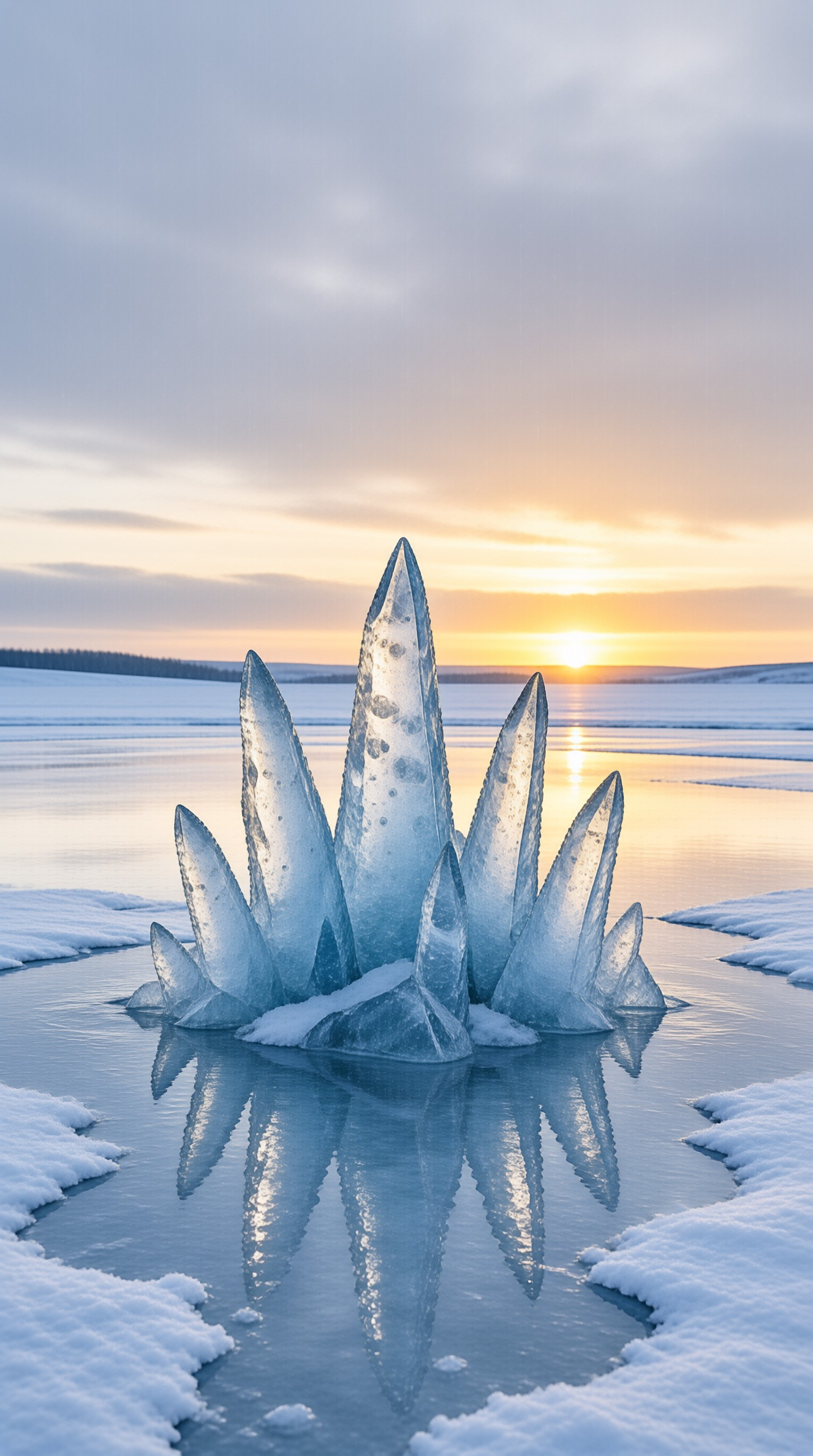 Ice Spires at Sunset