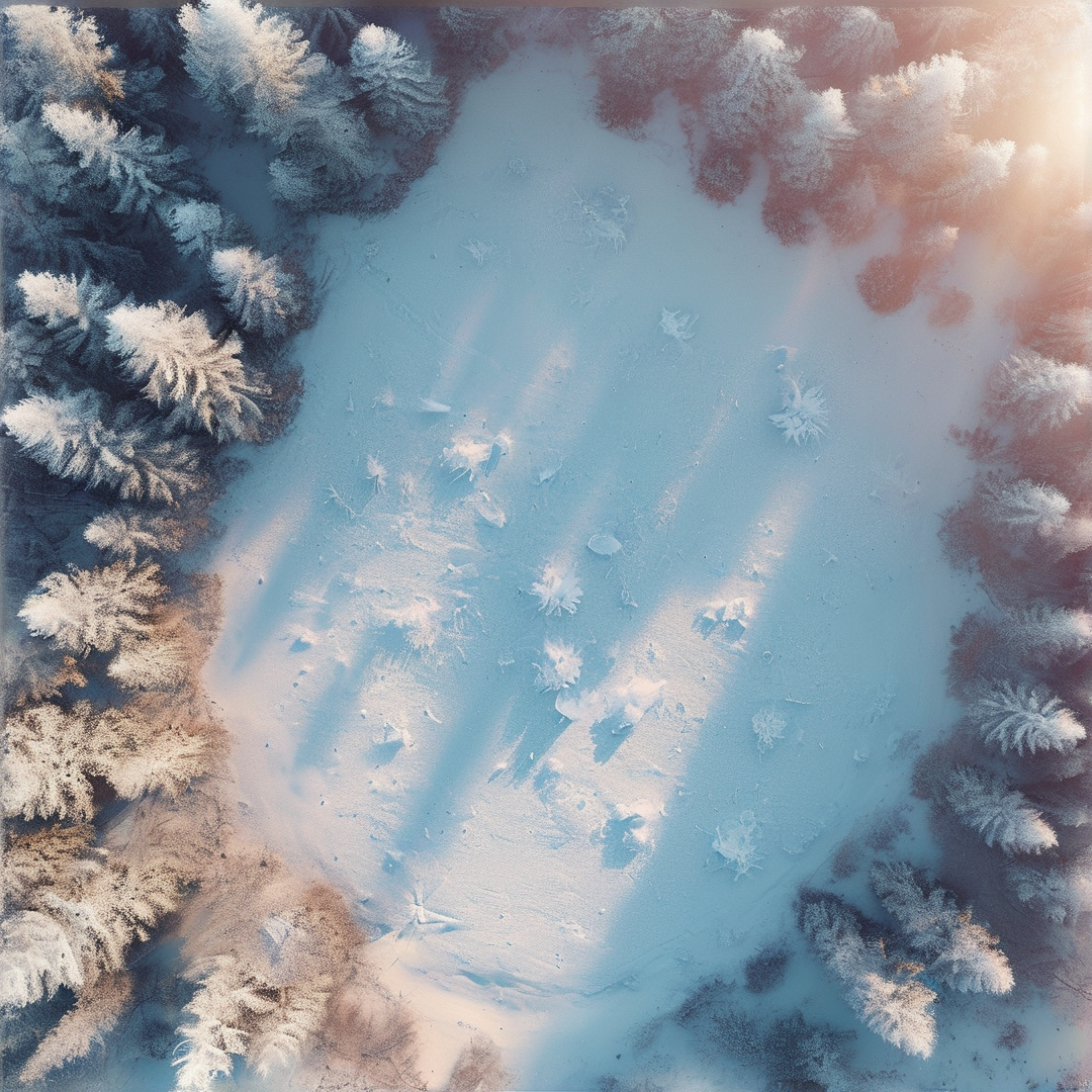 Serene Snowy Winter Scene