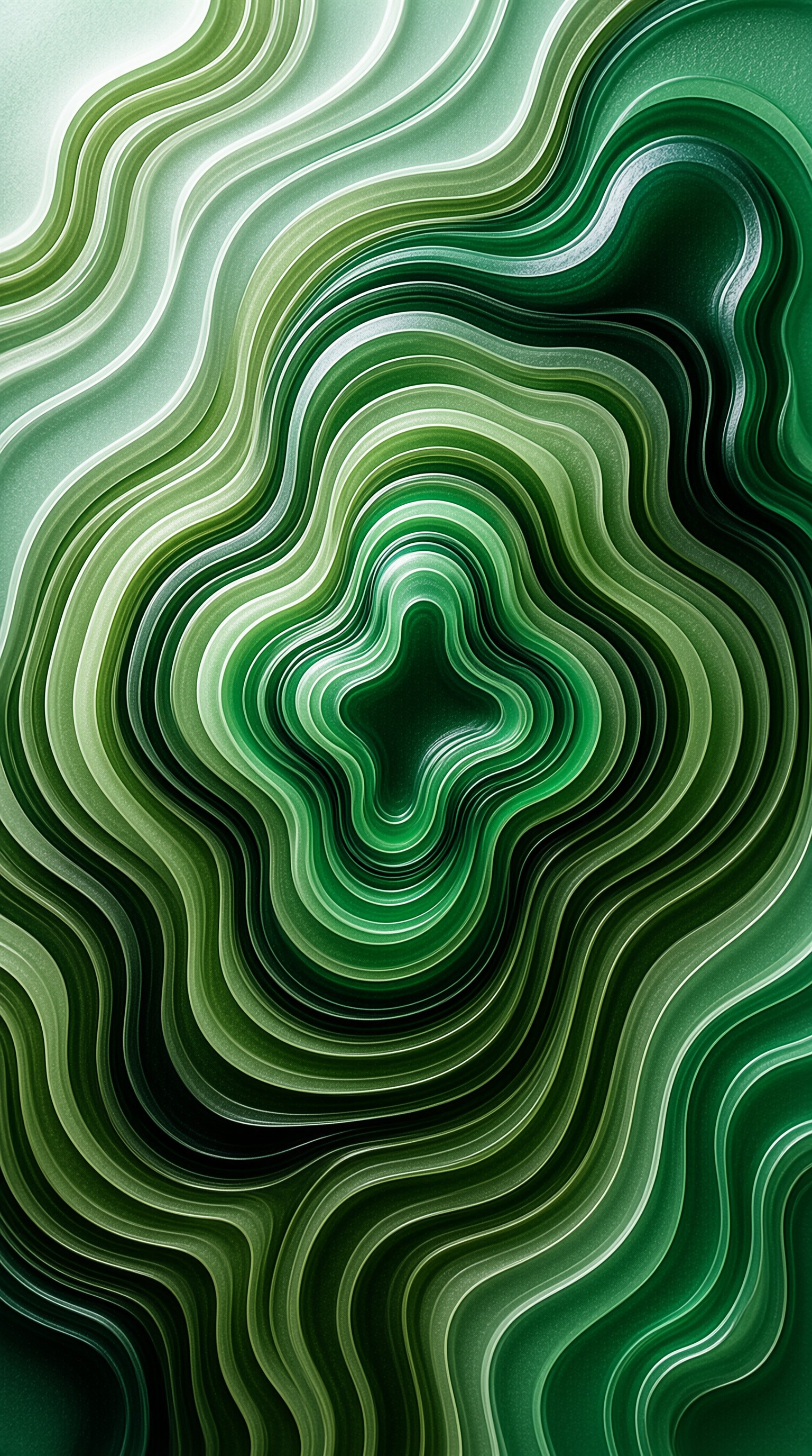 Green Abstract Wavy Lines