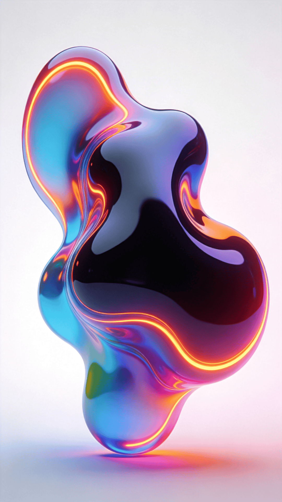 Fluid Blob — Neon-Lit Study