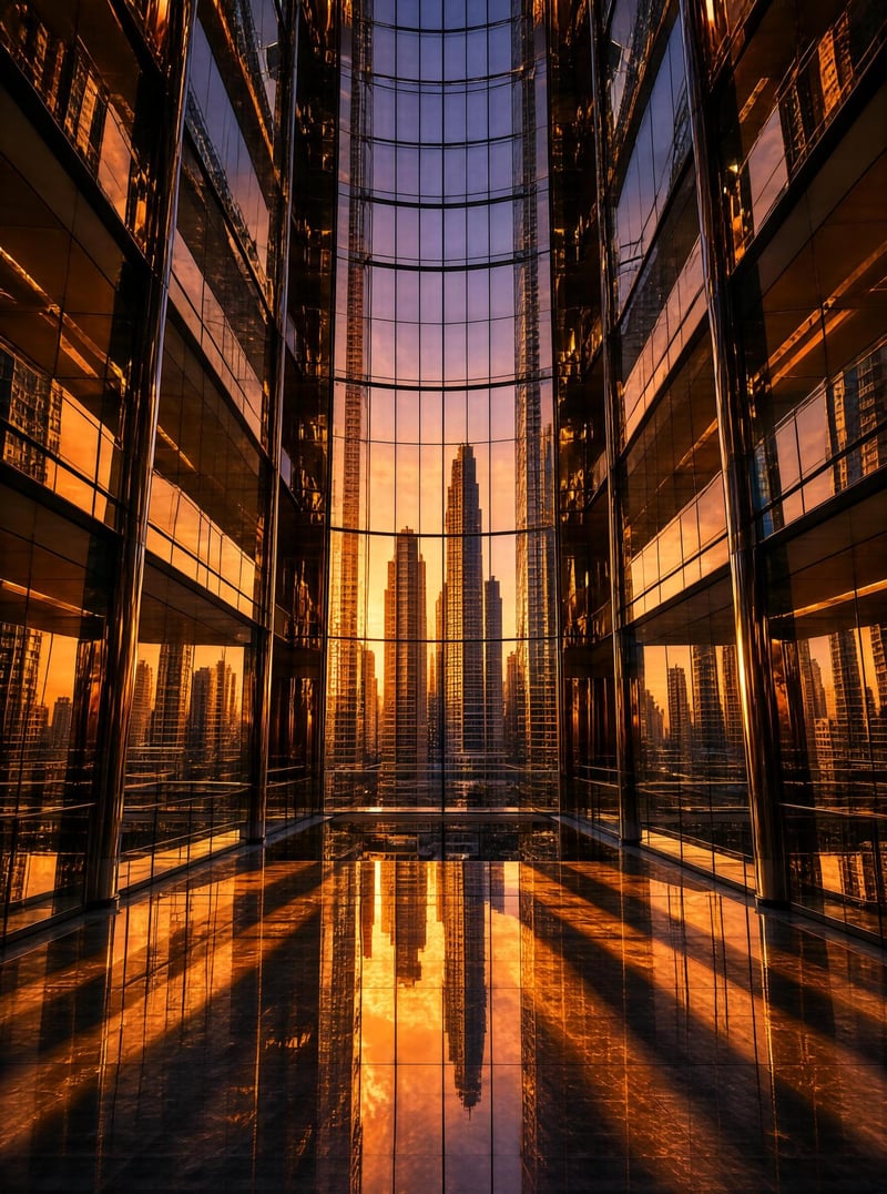 Futuristic Glass Atrium
