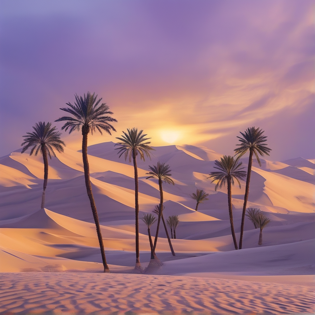 Desert Dunes and Palms